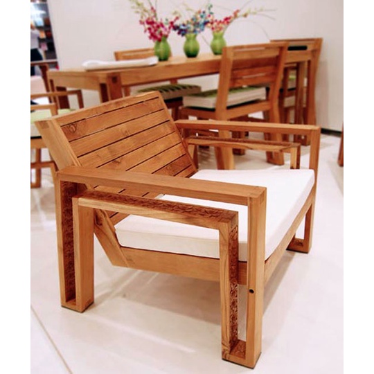 Kayu Kursi Sofa Furniture Ruang Tamu Minimalis
