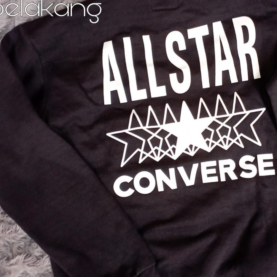 Viral HOODIE CONVERSE ALL STAR BLACK EDITION