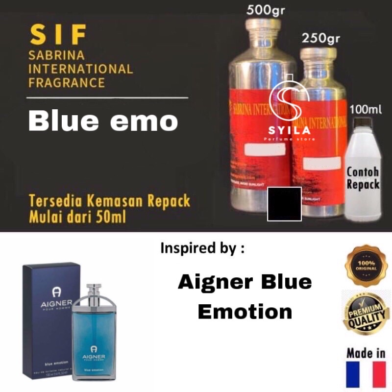[ORI/SEGEL] Bibit parfum Blue emo 500ml / aigner blue emotion by SIF