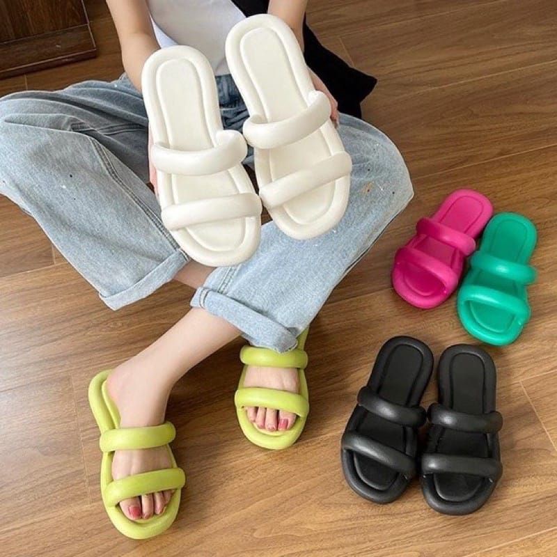 Sandal Bloom Wanita Sandal Wanita Viral Sandal Ban 2 Kekinian Sandal Import Wanita