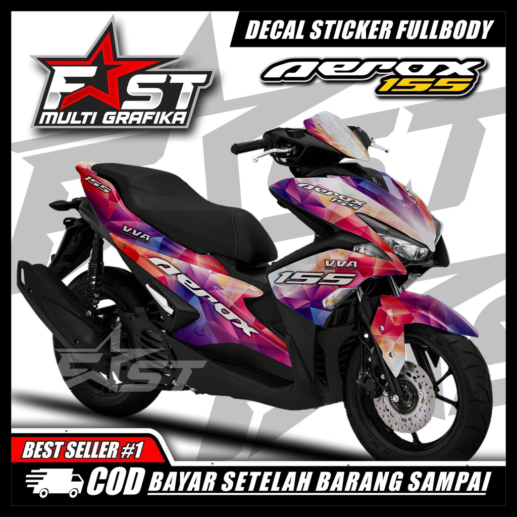 BISA COD Decal Aerox 155 OLD full body Decal Stiker Yamah Aerox 155 Full Body