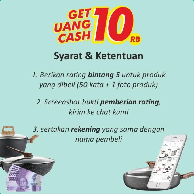 BISA COD Wajan penggorengan keramik granit hitam marble tidak mudah lengket /PERALATAN MASAK SET/PAN