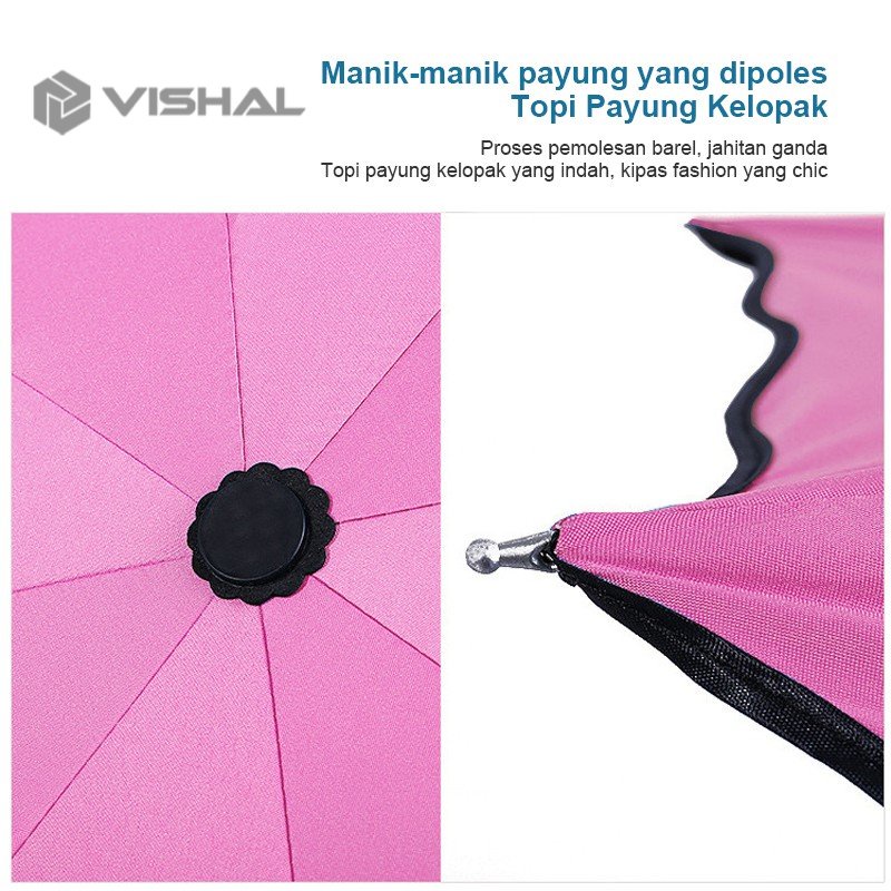 VISHAL  PAYUNG MAGIC UMBRELLA 3D [GRATIS BUBBLE] / Payung Hujan dengan Motif yang Muncul ketika Basah