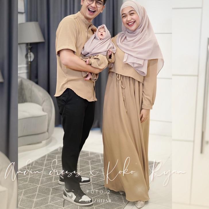 Terpercaya GlizhHijab - Andin X Ria Ricis | Fashion Muslim Terbaru Gamis Busui / Non Busui Maxi Dres
