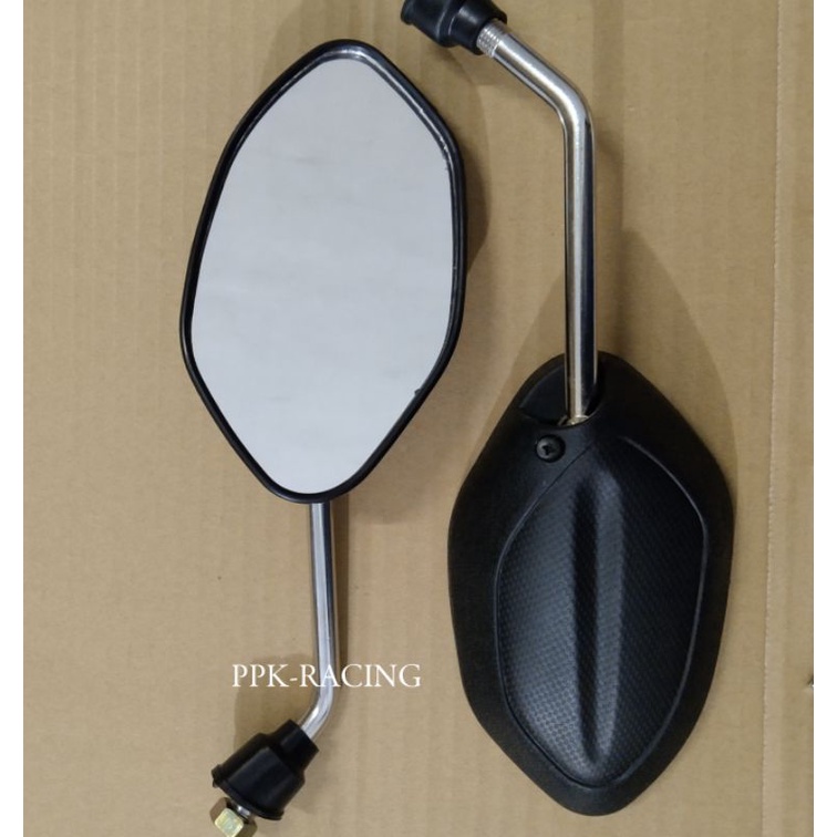 Spion Honda Model Beat Tanggung Tangkai Crome-Hitam Semua Motor