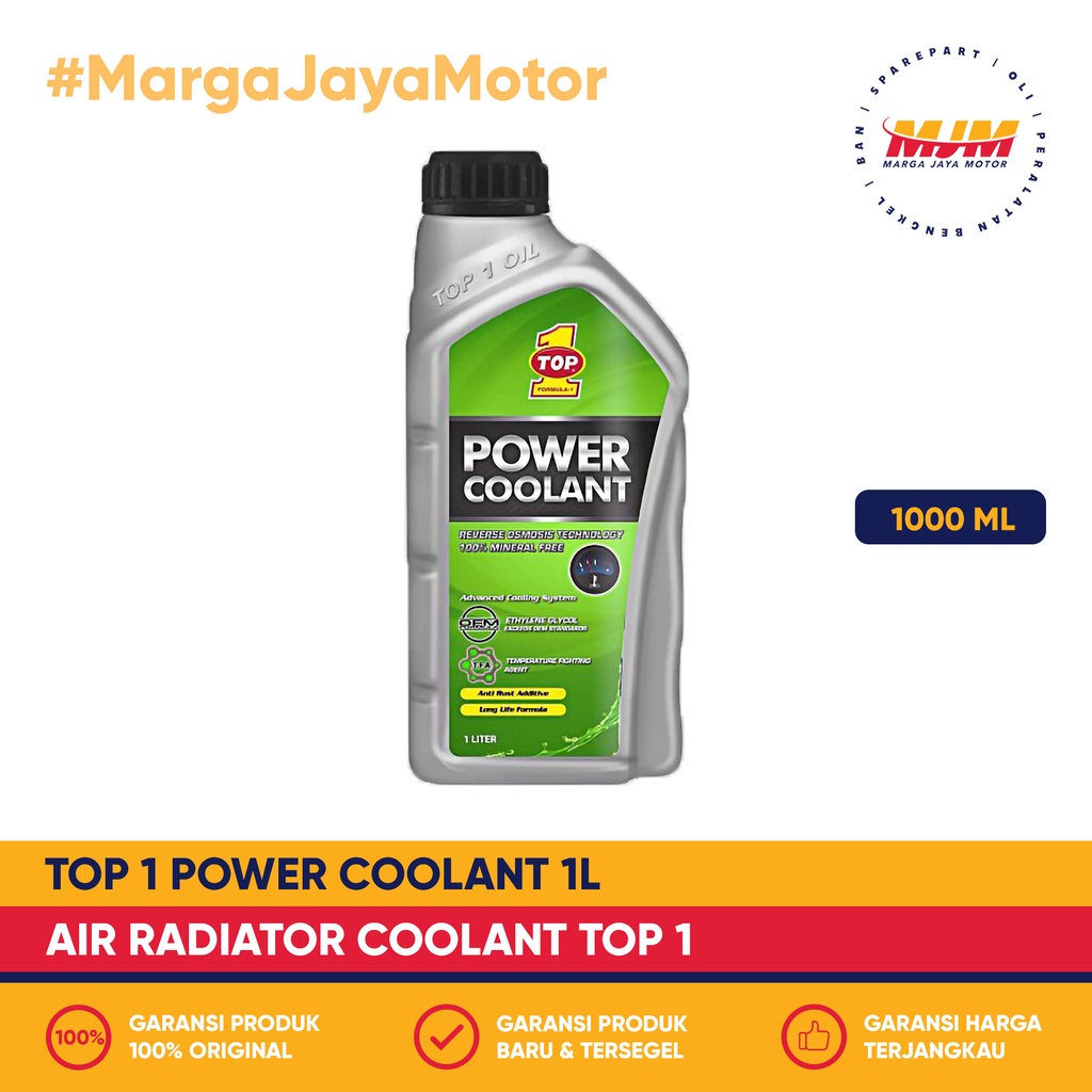 Top1 Power Coolant 1000ml Air Radiator Hijau 1L