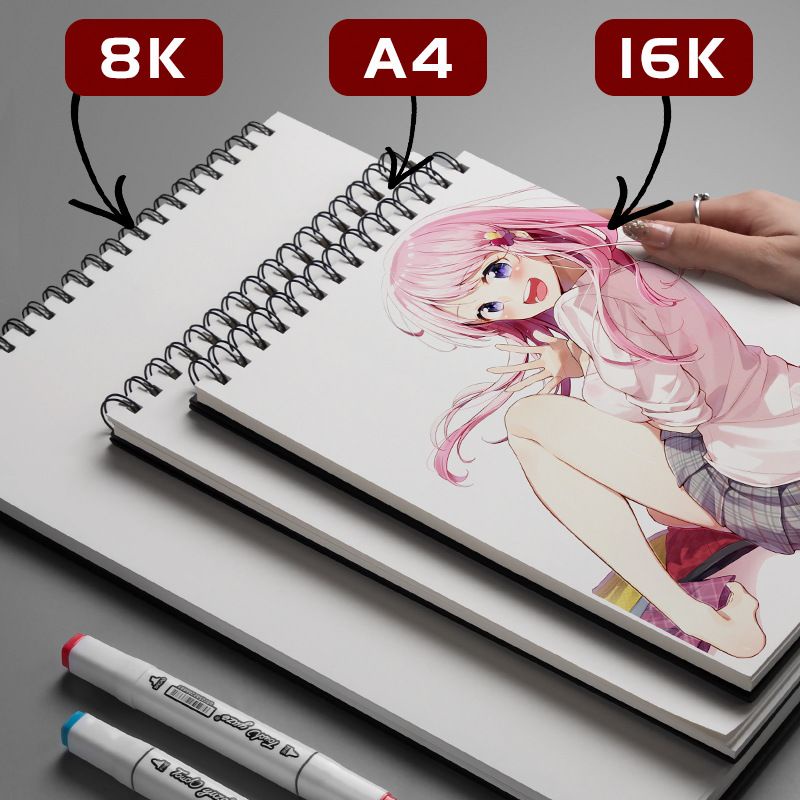 50 Sheets Marker Pad No Penetration Paper A4 Hardcover Sketchbook Untuk Copic Dan Promarker