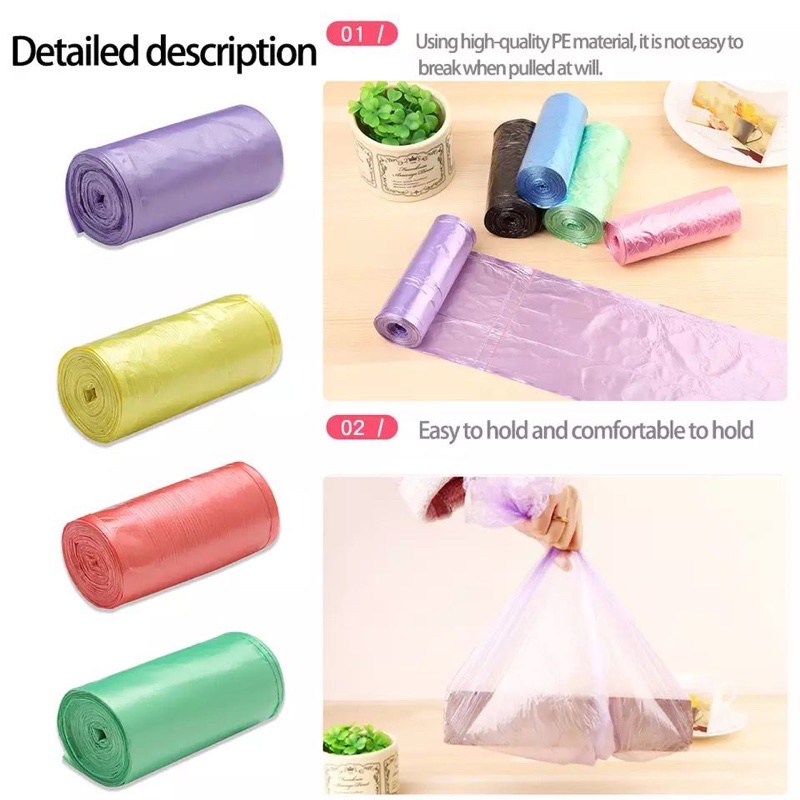 KANTONG PLASTIK GULUNGAN ROLL / KANTONG PLASTIK SAMPAH ROLL 45x50cm ISI 20 LEMBAR