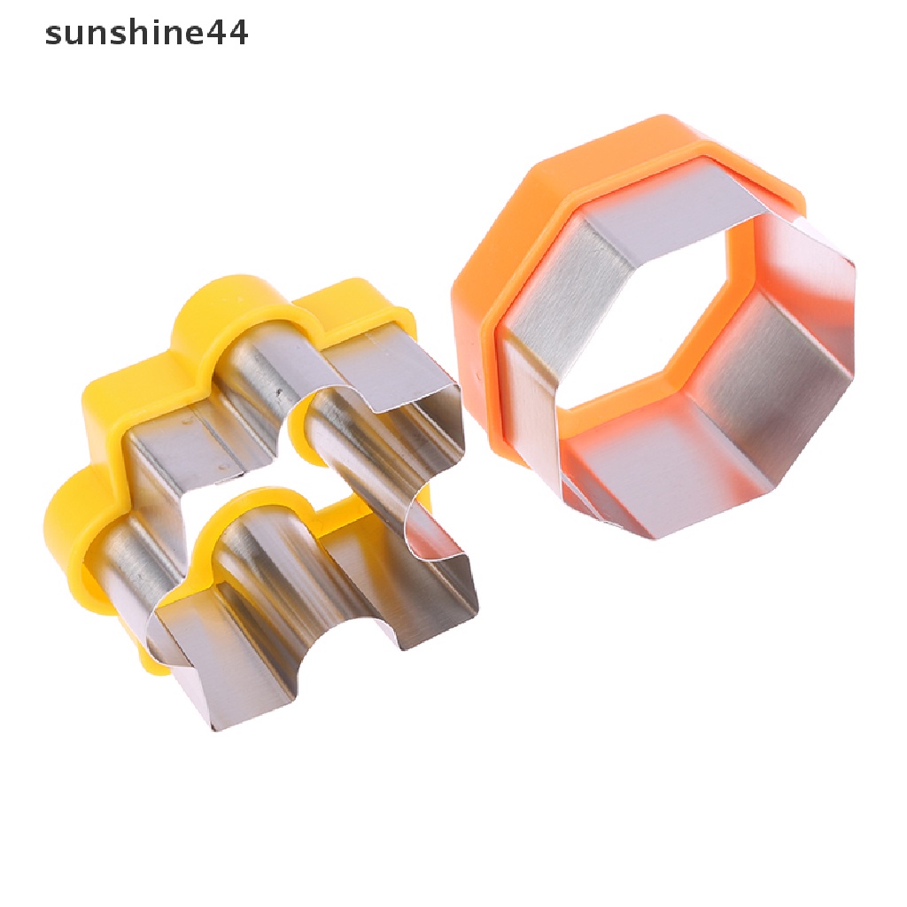 Sunshine 1Pc / 2Pcs Cetakan Pemotong Roti / Sandwich Bentuk Binatang Bahan Stainless Steel Untuk Anak