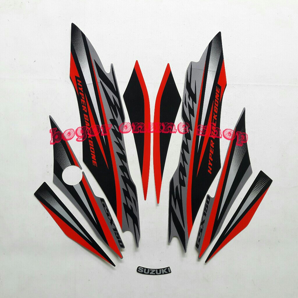 sticker striping body motor Gsx 150 bandit 2021 matte grey