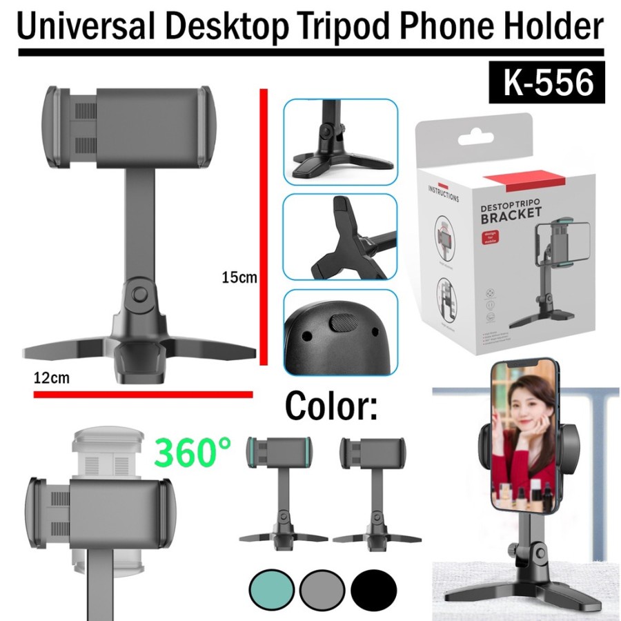 Jual TRIPOD TRK556 / MINI TRIPOD /HOLDER HANDPHONE | Shopee Indonesia