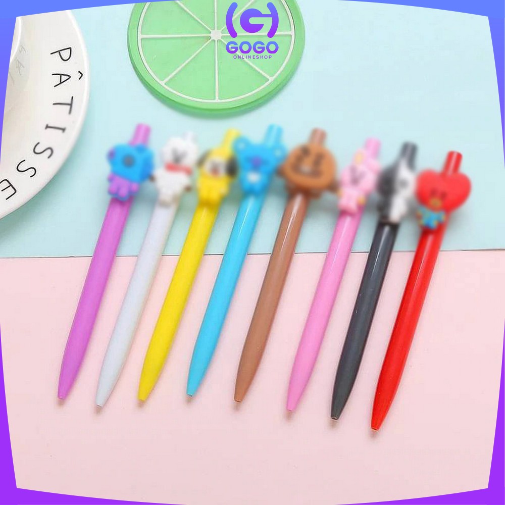 GOGO-A11 Pena Gel Pen Bangtanboy Pulpen Mekanik Karakter Alat Tulis Stationary