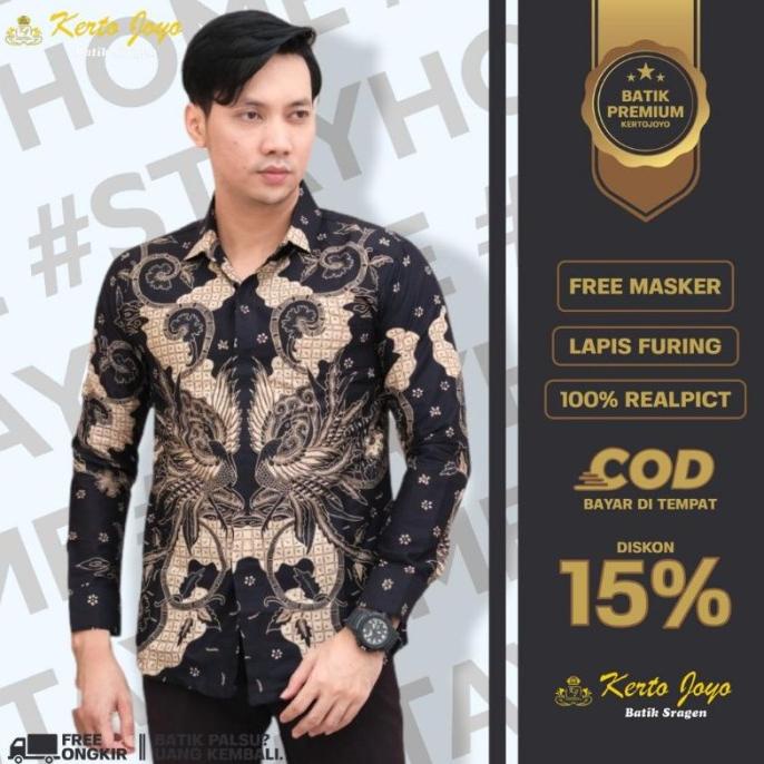READY BATIK SLIMFIT PRIA PREMIUM BAHAN KATUN SUPER KEMEJA BATIK ALISAN G654FD5G