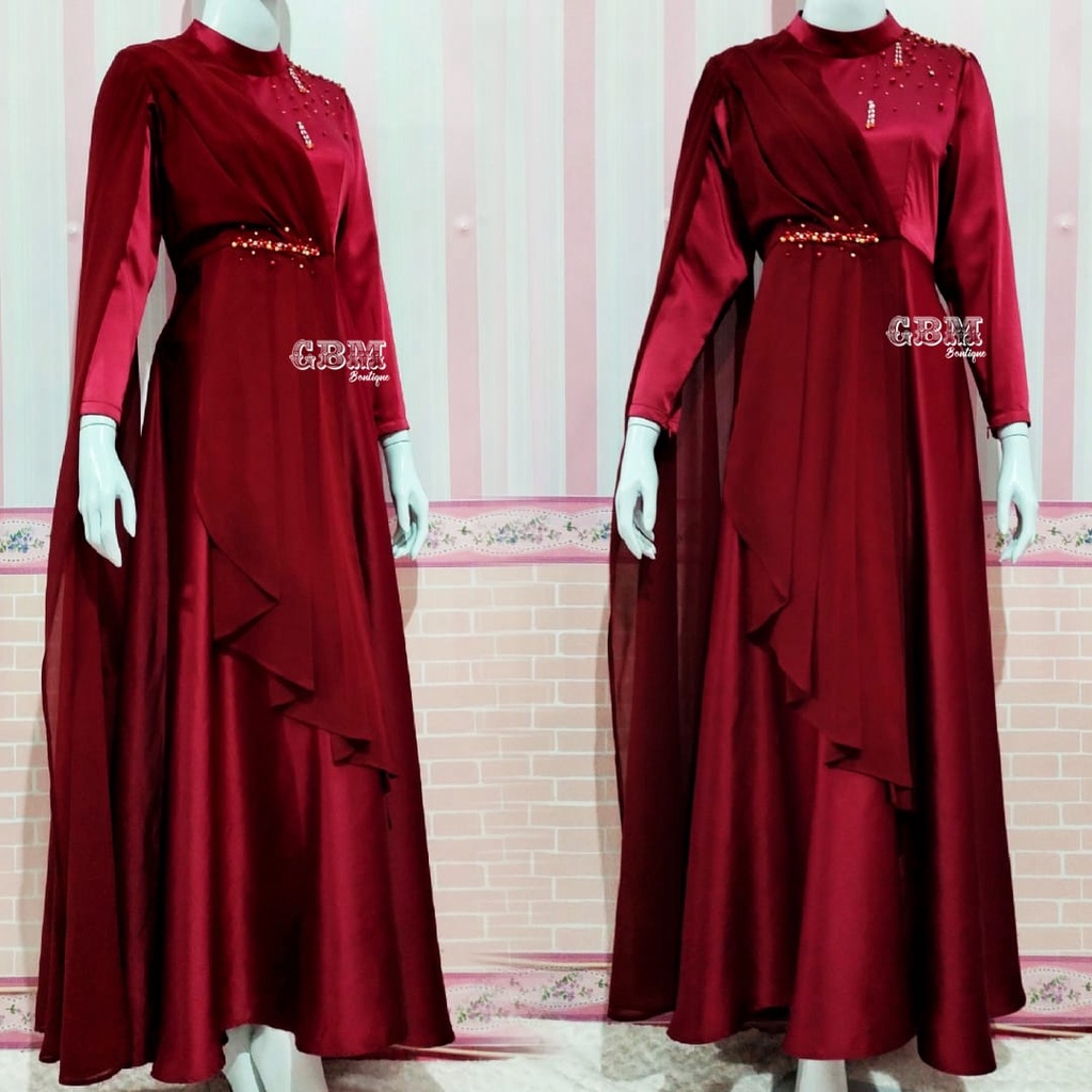 PO Gamis Arleen Ori GBM/ Gamis Kebaya Modern Terbaru Mewah Elegant Realpict/ Baju Kondangan Wisuda/ 