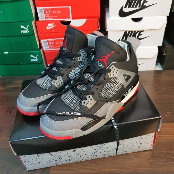 NIKE AIR JORDAN 4 X OFF WHITE BRED Termurah