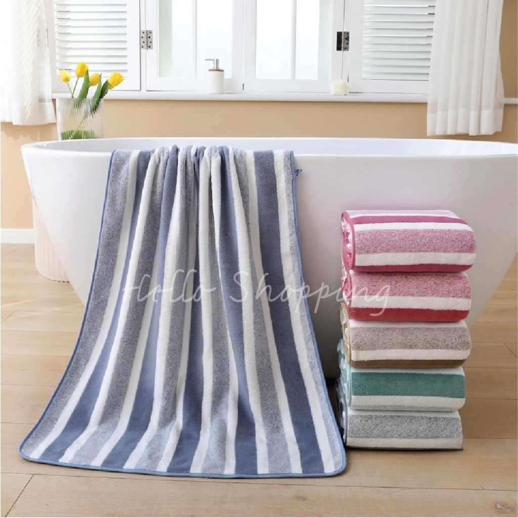 Handuk mandi 50x100cm Salur New handuk dewasa big star Handuk Anak lembut Import