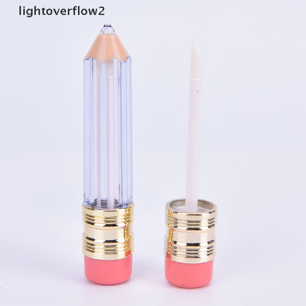 (lightoverflow2) 5pcs / Set Botol Kontainer Lip Gloss Kosong 5ml Bentuk Pensil Untuk Makeup / Kosmetik Wanita (ID)