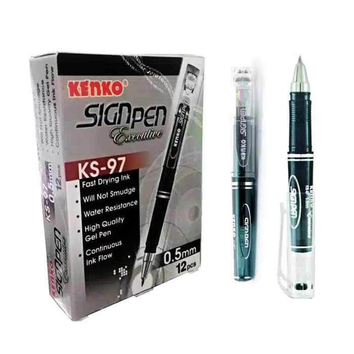 

Pulpen Gel Kenko KS-97 Sign Pen 0.5mm Executive High Quality Per Pcs