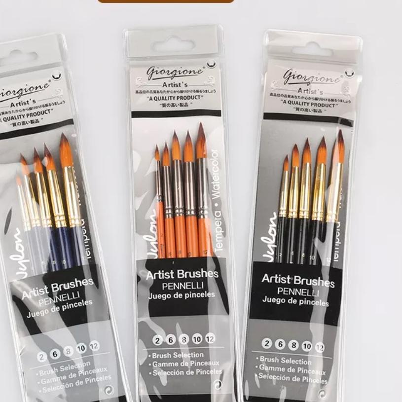 

Best - Giorgione Brush Set 5 pcs G-5050R Kuas Lukis Nylon ペ