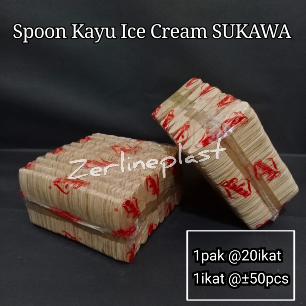 SPOON Kayu Ice Cream SUKAWA (Bahan Kayu)