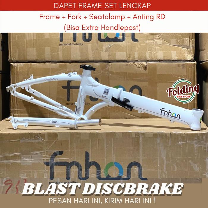 Frame Frame Sepeda Lipat Fnhon Blast Putih White Discbrake 20 Plus Not Storm