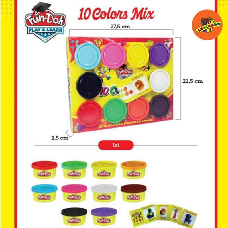 Fun Doh Refill 10 Warna 28004-0810