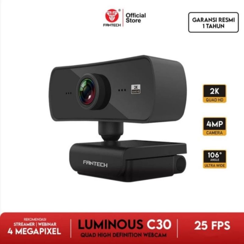 Fantech webcam 2k 4MP luminous c30 QHD 1440P