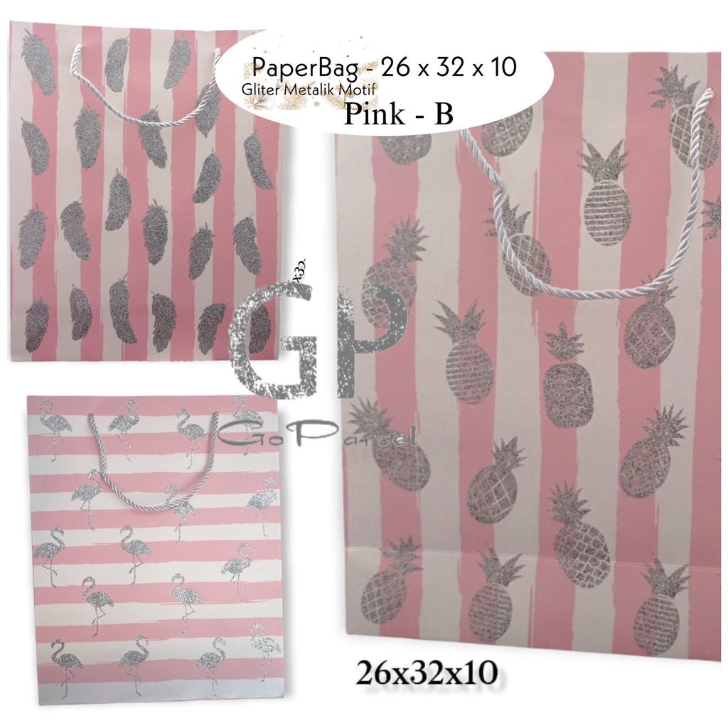 

PAPERBAG GLITER MOTIF - VALENTINE / KANTONG KERTAS LOVE / TAS JINJING VALENTIN PINK GOLD SILVER STARS FANCY GOODIEBAG FLAMINGO KADO HAMPERS PARSEL