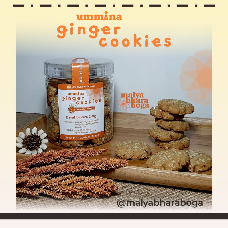 

Ummina Ginger Cookies kue kering jahe pouch toples cemilan jadul