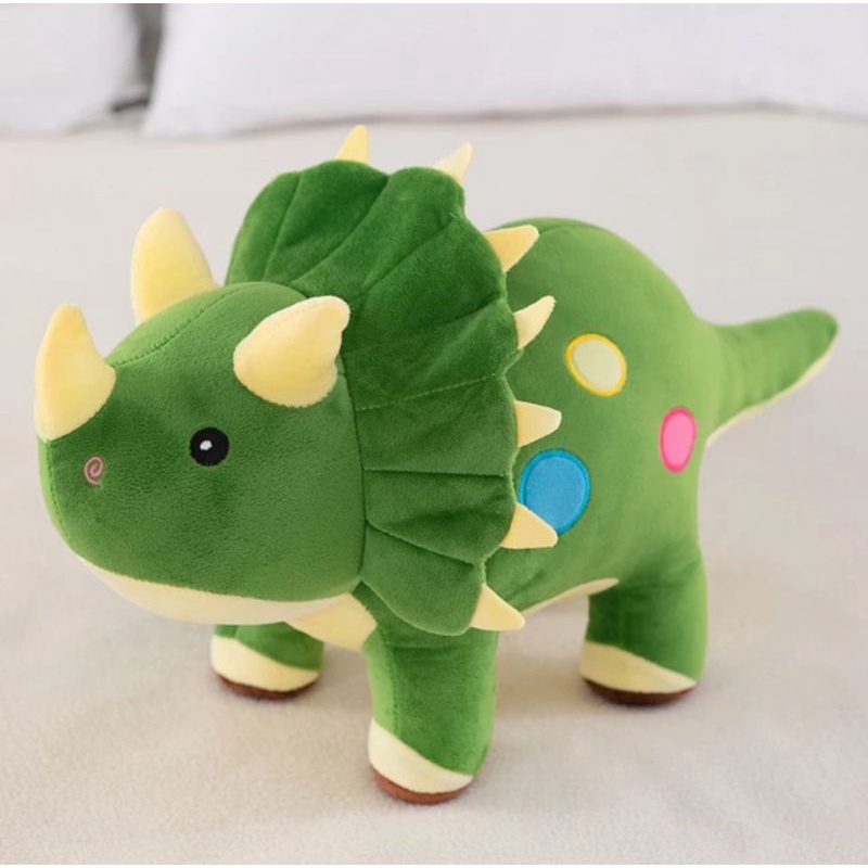 Boneka Dinosaurus Triceratops Bahan Yelvo Ukuran 40cm