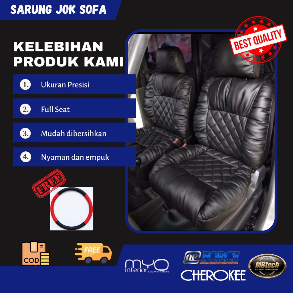 Sarung Jok Mobil Model Sofa Busa Tebal Yaris Jazz Ignis Brio Agya Ayla Karimun