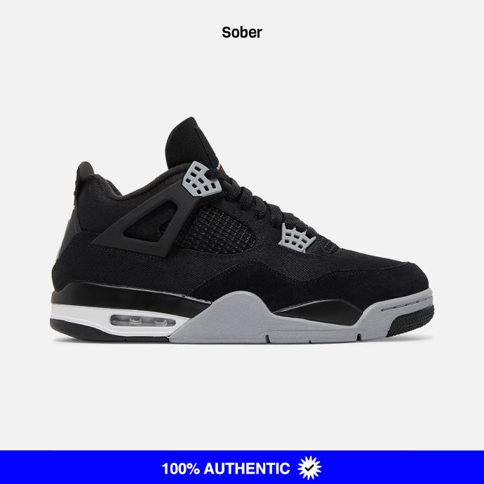 Jordan 4 Retro Black Canvas Termurah