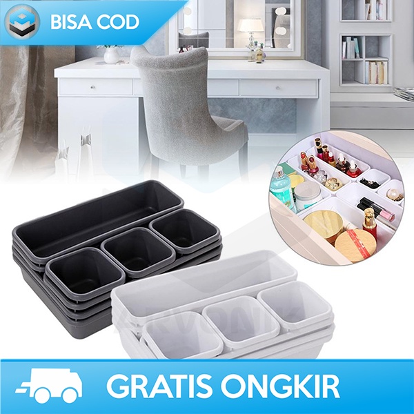 SEKAT ORGANIZER SET KOTAK PEMBATAS LACI PENYIMPANAN MUDAH DIATUR 8 PCS