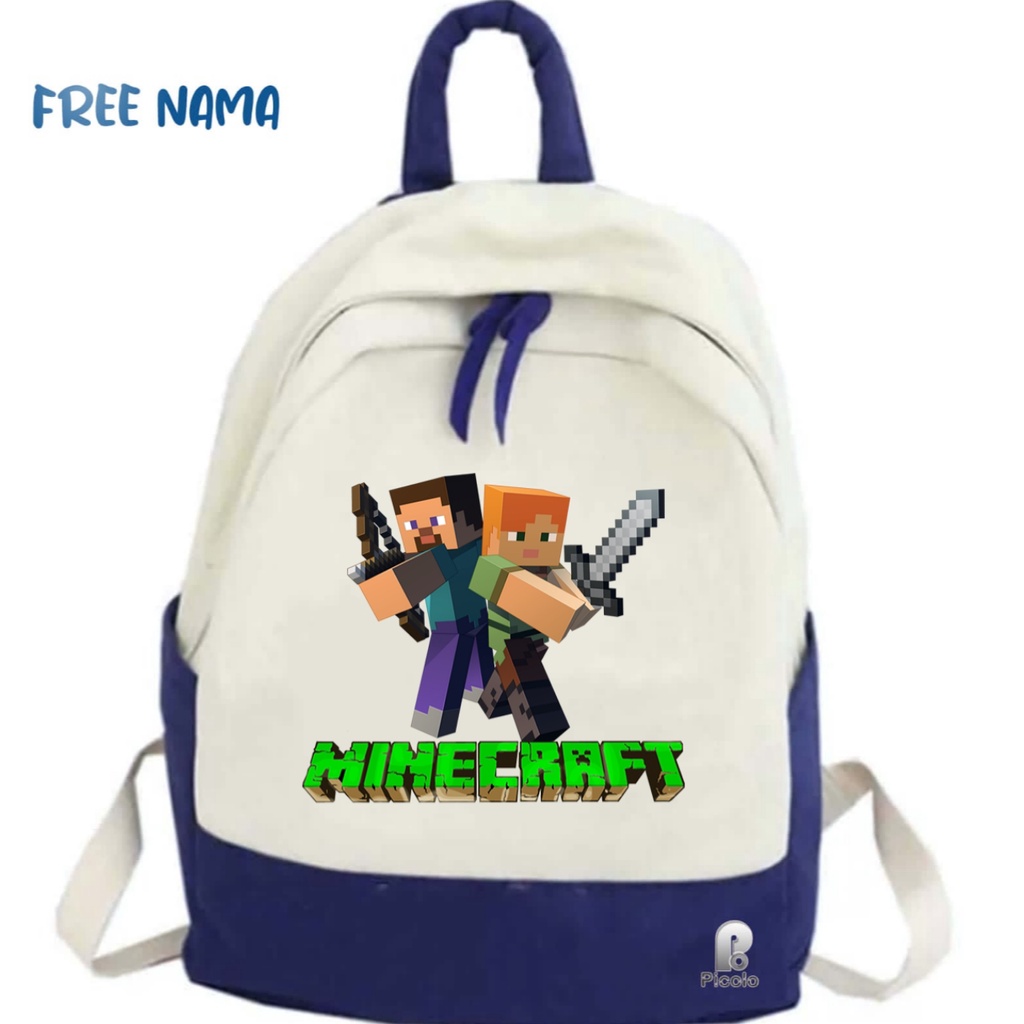 TAS SEKOLAH ANAK SD MOTIF MINECRAFT UNISEX