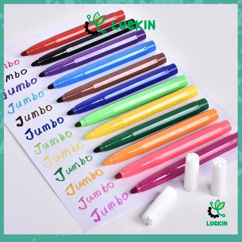 

Luckin Spidol 12 Warna Set Murah / Spidol Warna Warni / Colouring Marker Pencil 838/828