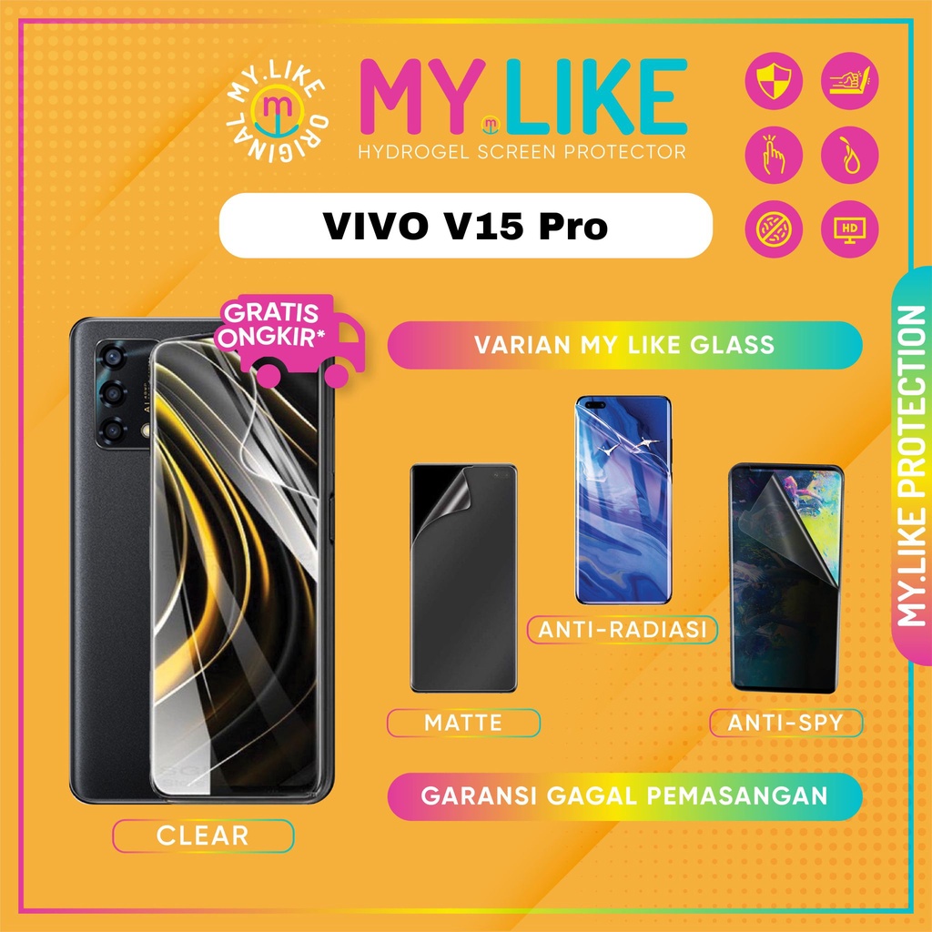 Anti Gores Hydrogel HP Vivo V15 Pro Full Screen -  No Tempered Glass  / Bukan Tempered Glass - MYLIK