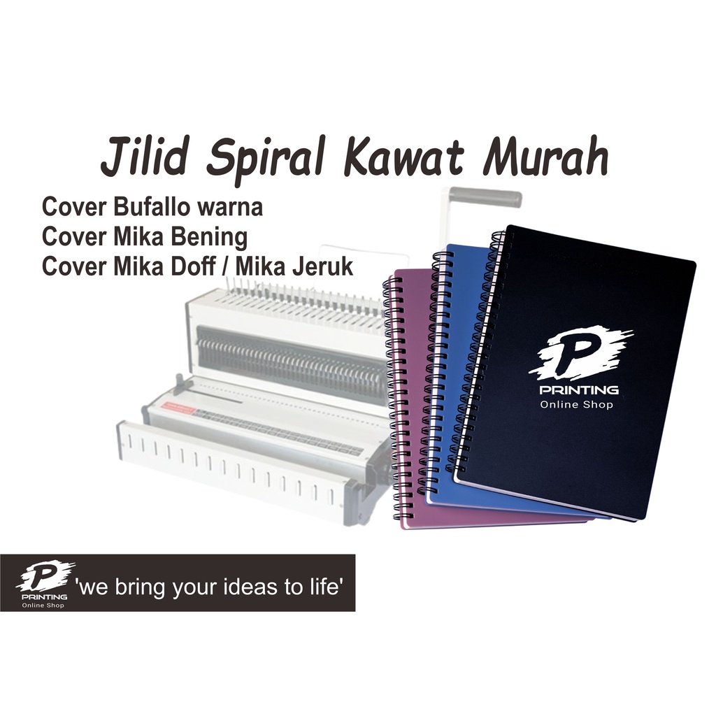 

Jilid Spiral Kawat Murah Mika Doff/Mika Jeruk/Bufallo