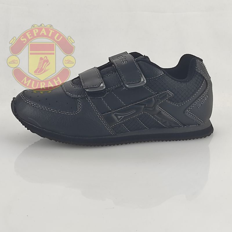 Sepatu Ardiles Anak Lelaki Octape Hitam Abu K (31-34) VELCRO