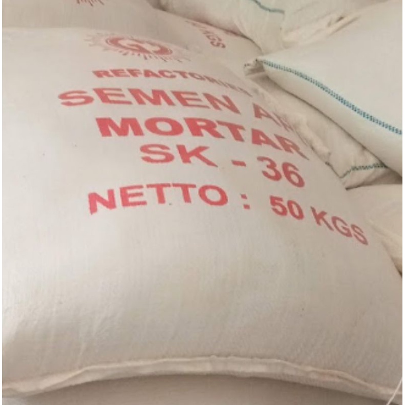Semen Mortar Sk-36, Eceran per 5 kg, Tahan di suhu 1600°c,(Khusus untuk pemasangan bata api)