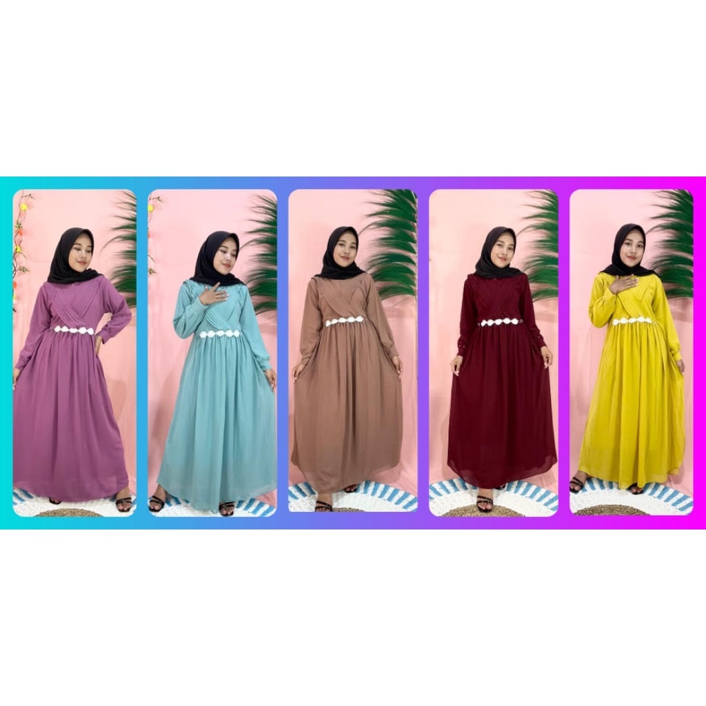 LANGSUNG KIRIM CERUTY PRINCESS SUPER JUMBO XXXL [ LD 130 BB 95- 120 KG]GAMIS CERUTY BEBYDOL RENDA /GAMIS MUTIARA/ BUSUI