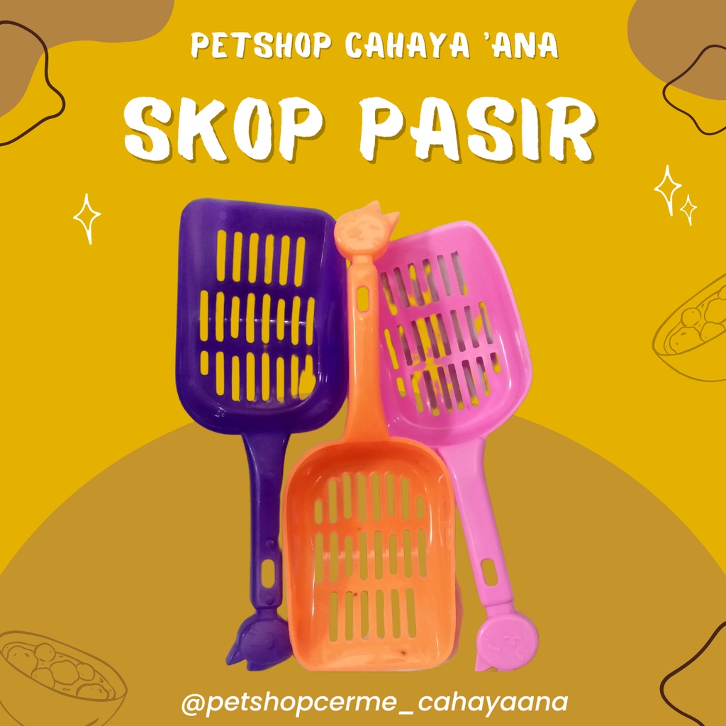 Serokan Pasir Kucing Sekop Pasir Cat Litter Skoop tebal