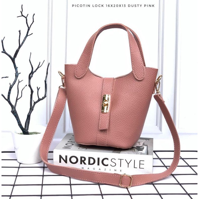 BEST SALE PICOTIN LOCK TAS KOREA WANITA/TAS WANITA BUCKET PICOTIN/ HANDBAG FACKTORY BAGGUETTE KULIT/