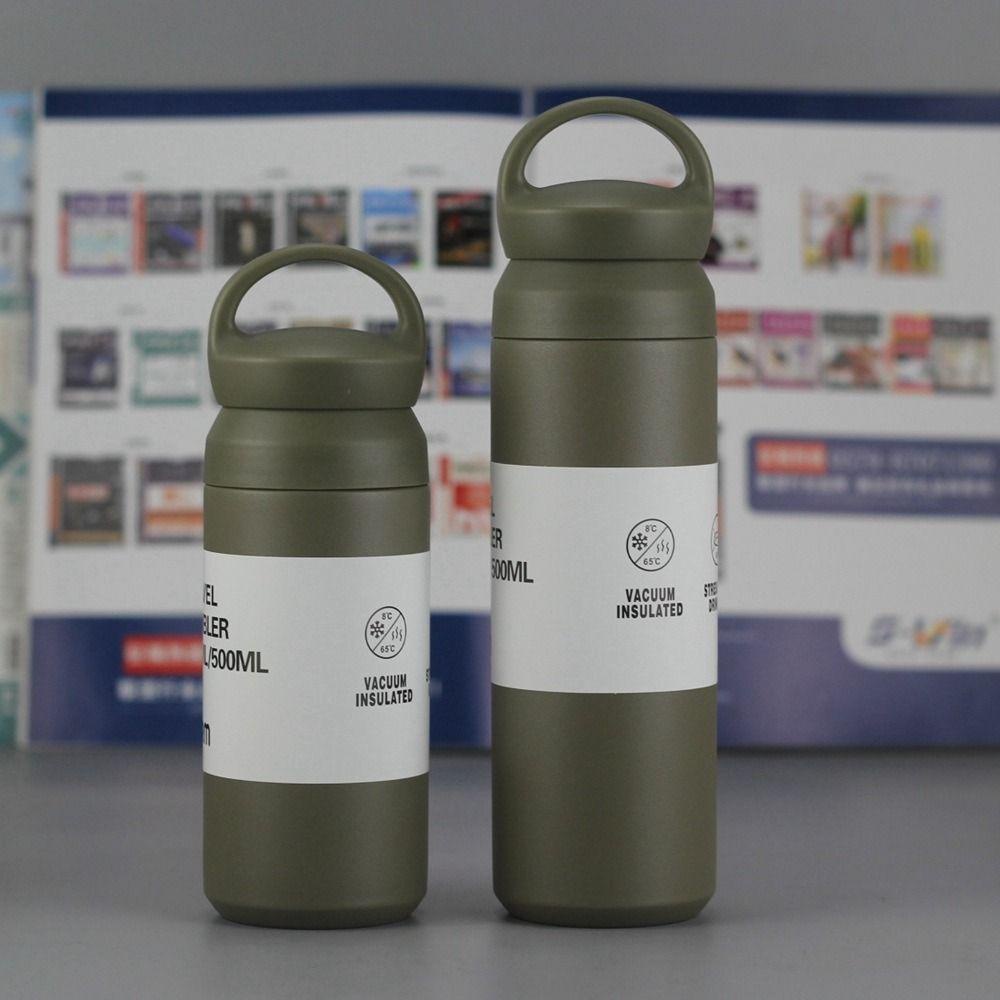 【 ELEGANT 】 Termos Portable Fashion Untuk Perlengkapan Minum Travel Kantor Anti Bocor Double Wall Coffee Mug