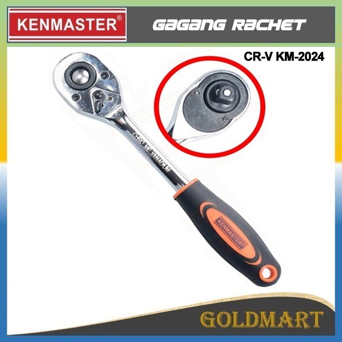 Gagang Rachet 1/2 inch / Kenmaster CR-V Rachet Handle Sock/sok