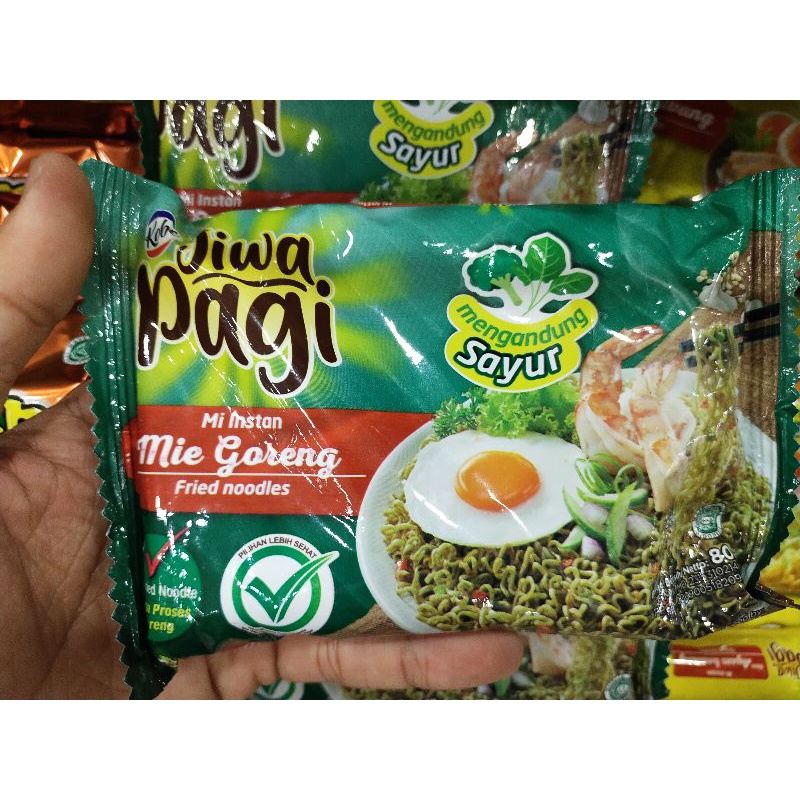 

Kobe Jiwa Pagi Mi Instan Mi Goreng mengandung sayur