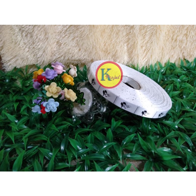 LABEL SATIN IMPOR- Label Baju - Label Hijab - Label Size Washing Care Custom 20meter