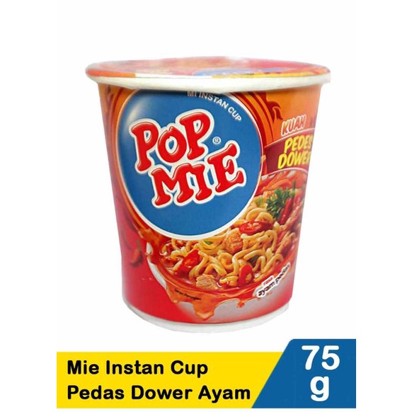 

Pop Mie Mi Instan Pedas Dower Ayam 75G
