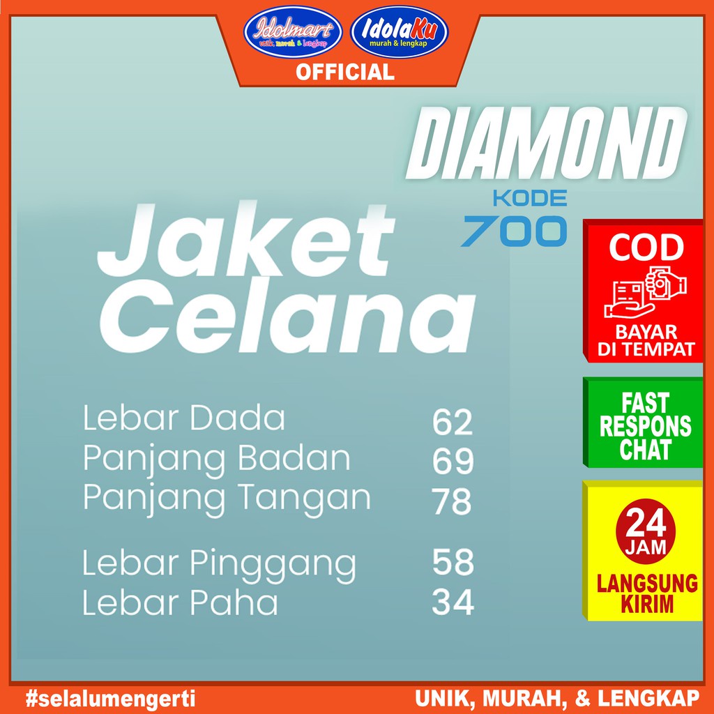 IDOLAKU Plevia Jas Jaket Celana Diamond Jas Hujan Stelan Tipe 700