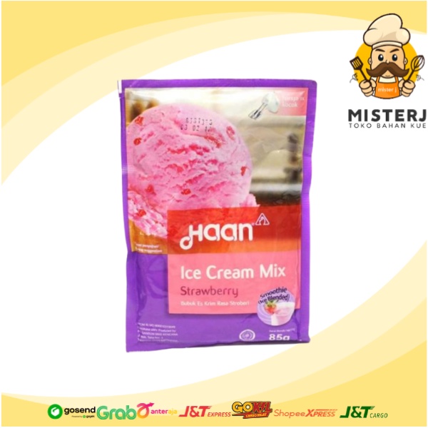 

Haan | Haan Ice Cream Strawberry Powder | 90 Gram | Es Krim Strawberry Praktis Instan