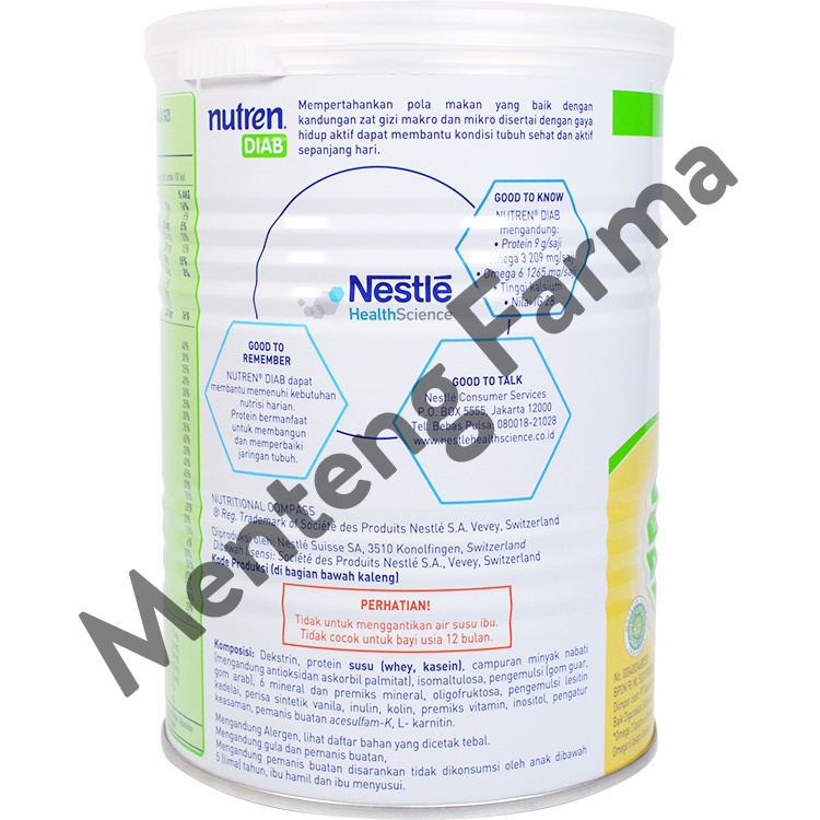 Nutren Diabetes 400 Gram - Susu Khusus Penderita Diabetes